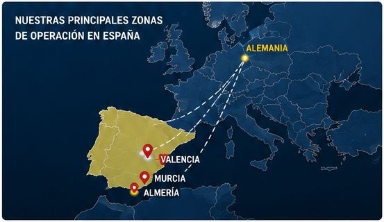 Mapa de operaciones Alemania España